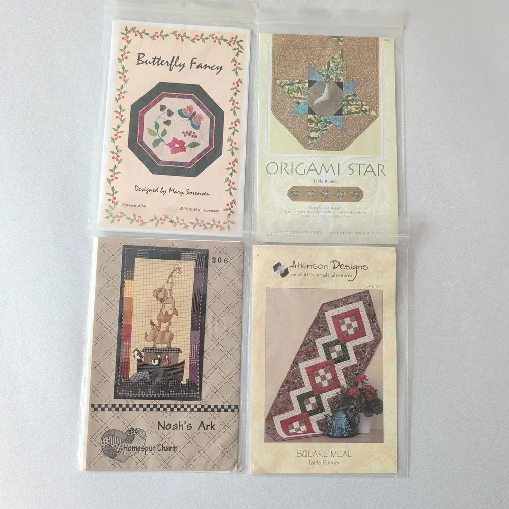 Lot of 7 Quilt Patterns Table Runner Wall Hanging Atkinson Mary Sorensen Vintage